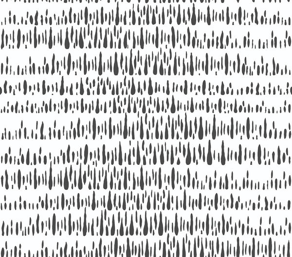 Malibu Ps Brush Marks Contemporary Abstract - Black | Peel and Stick Removable Wallcovering