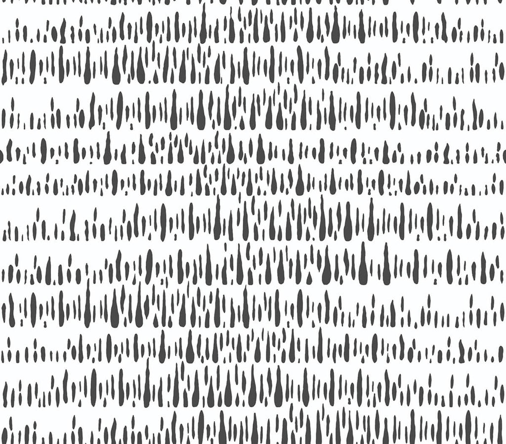 Malibu PS Brush Marks Contemporary Abstract - Black | Peel and Stick Removable Wallpaper