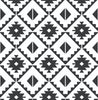Malibu PS Southwest Tile Southwestern Geometric - Black | Peel and Stick Removable Wallpaper