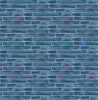 Malibu PS Brushed Metal Tile Contemporary Tile - Denim Blue | Peel and Stick Removable Wallpaper