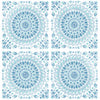 Malibu PS Mandala Bohemian Mandala - Teal & Blue | Peel and Stick Removable Wallpaper