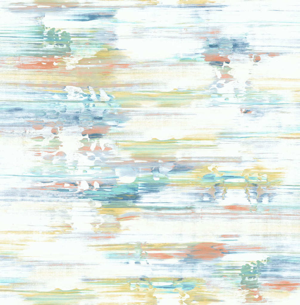 Malibu PS Brushed Stripe Eclectic Abstract - Multicolored | Peel and Stick Removable Wallpaper