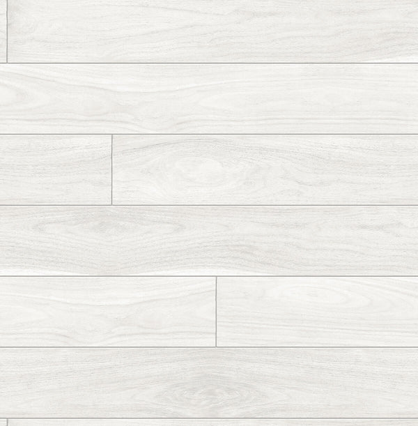 Malibu Ps Teak Planks Farmhouse Wood - Off-White | Peel and Stick Removable Wallcovering