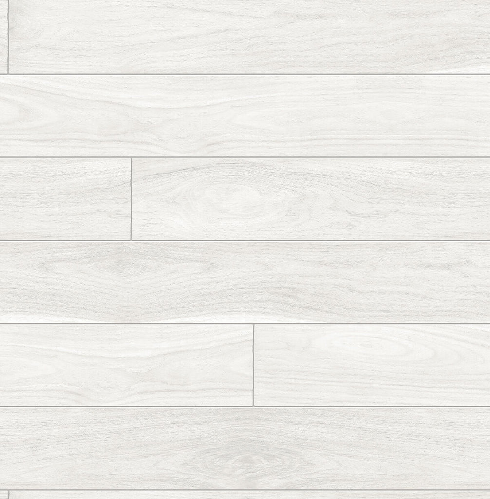Malibu PS Teak Planks Farmhouse Wood - Off-White | Peel and Stick Removable Wallpaper