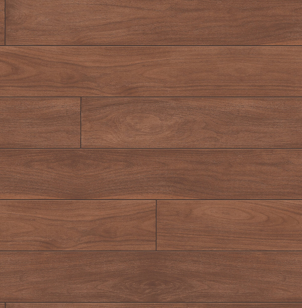 Malibu PS Teak Planks Mission Wood - Mahogany | Peel and Stick Removable Wallpaper