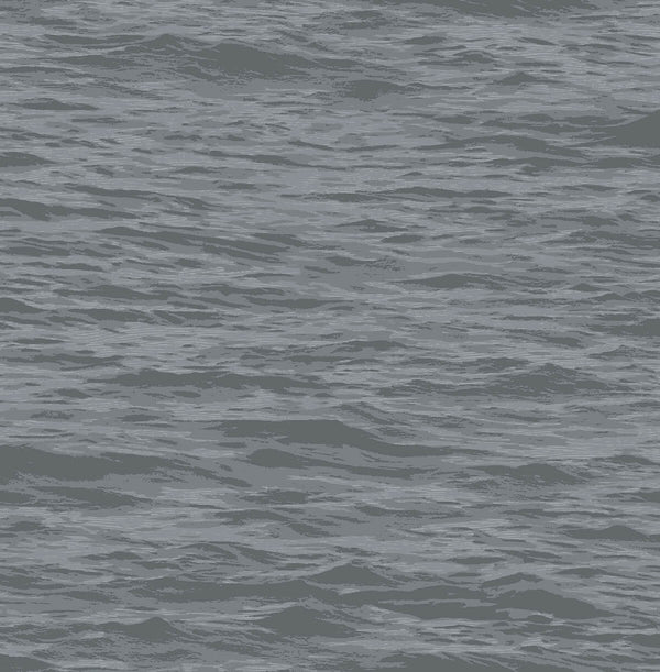 Malibu Ps Serene Sea Coastal Abstract - Cove Gray | Peel and Stick Removable Wallcovering