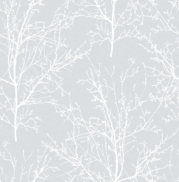 Malibu Ps Tree Branches Contemporary Botanical - Daydream Gray | Peel and Stick Removable Wallcovering