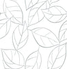 Malibu PS Tossed Leaves Contemporary Botanical - Daydream Gray | Peel and Stick Removable Wallpaper