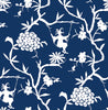 Malibu PS Chinoiserie Silhouette Eclectic Chinoiserie - Navy Blue | Peel and Stick Removable Wallpaper