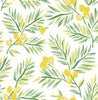 Malibu PS Lemon Branch Contemporary Botanical - Lemon & Sage | Peel and Stick Removable Wallpaper