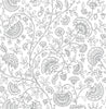 Malibu PS Paisley Trail Bohemian Paisley - Slate Gray | Peel and Stick Removable Wallpaper