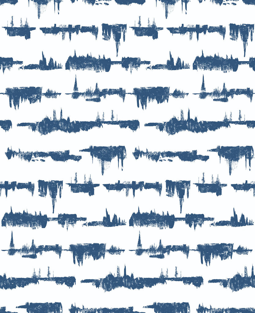 Malibu PS Lifeline Contemporary Abstract - Navy Blue | Peel and Stick Removable Wallpaper