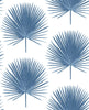 Malibu PS Palmetto Palm Tropical Botanical - Coastal Blue | Peel and Stick Removable Wallpaper