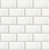 Malibu PS Large Subway Tile Contemporary Tile - Alabaster & Grey | Peel and Stick Removable Wallpaper