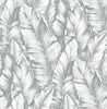 Malibu PS Baha Banana Leaves Tropical Botanical - Daydream Gray | Peel and Stick Removable Wallpaper