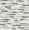 Malibu PS Faux Mosaic Strip Tile Contemporary Tile - Wrought Iron & Gray | Peel and Stick Removable Wallpaper