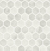Malibu PS Inlay Hexagon Contemporary Tile - Cream Neutral | Peel and Stick Removable Wallpaper