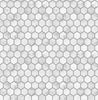 Malibu PS Marble Hexagon Contemporary Tile - Carrara & Argos Grey | Peel and Stick Removable Wallpaper