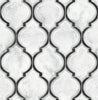 Malibu PS Marbled Ogee Contemporary Tile - Onyx & Carrara | Peel and Stick Removable Wallpaper