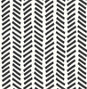Malibu PS Mod Chevron Contemporary Chevron - Black | Peel and Stick Removable Wallpaper