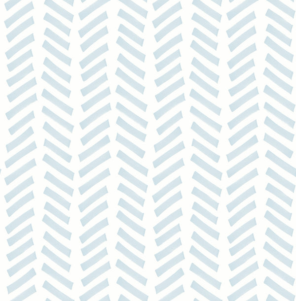 Malibu Ps Mod Chevron Contemporary Chevron - Sky Blue | Peel and Stick Removable Wallcovering