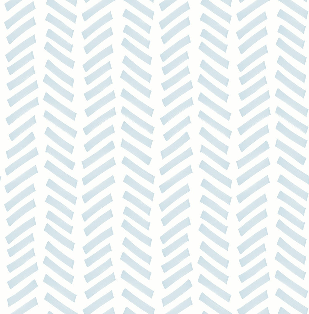 Malibu PS Mod Chevron Contemporary Chevron - Sky Blue | Peel and Stick Removable Wallpaper