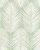 Malibu PS Palm Silhouette Tropical Botanical - Pastel Green | Peel and Stick Removable Wallpaper