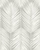 Malibu PS Palm Silhouette Tropical Botanical - Harbor Gray | Peel and Stick Removable Wallpaper