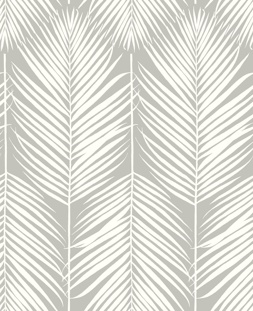 Malibu PS Palm Silhouette Tropical Botanical - Harbor Gray | Peel and Stick Removable Wallpaper