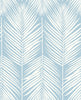 Malibu PS Palm Silhouette Tropical Botanical - Hampton Blue | Peel and Stick Removable Wallpaper