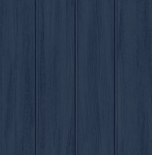 Malibu Ps Wood Panel Rustic Wood - Naval Blue | Peel and Stick Removable Wallcovering