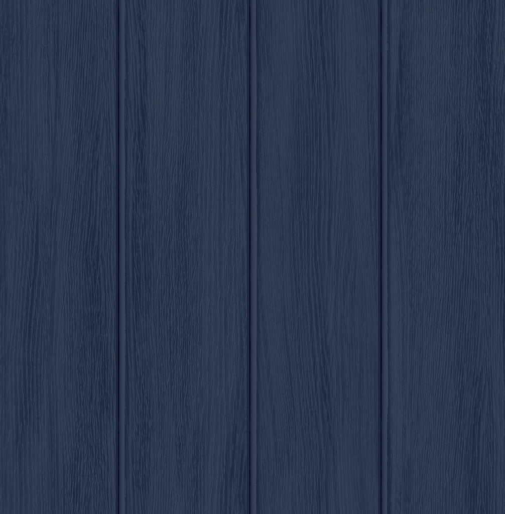Malibu PS Wood Panel Rustic Wood - Naval Blue | Peel and Stick Removable Wallpaper