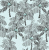Malibu PS Palm Beach Tropical Botanical - Sky Blue & Black | Peel and Stick Removable Wallpaper