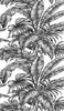 Malibu PS Palm Jungle Tropical Botanical - Ebony & Pearl | Peel and Stick Removable Wallpaper
