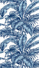 Malibu PS Palm Jungle Tropical Botanical - Marine Blue | Peel and Stick Removable Wallpaper