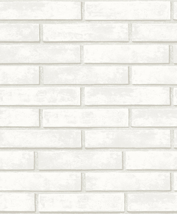 Malibu Ps Monarch Brick Rustic Brick - Arctic Grey | Peel and Stick Removable Wallcovering