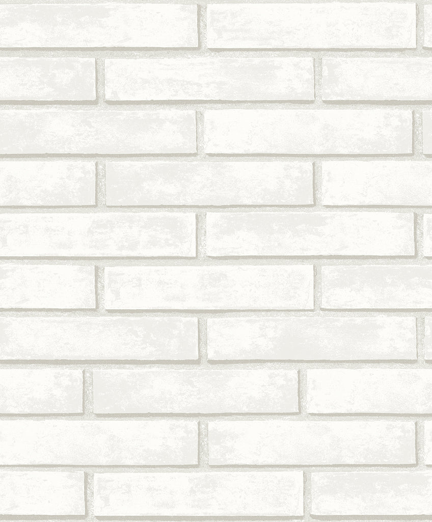Malibu PS Monarch Brick Rustic Brick - Arctic Grey | Peel and Stick Removable Wallpaper