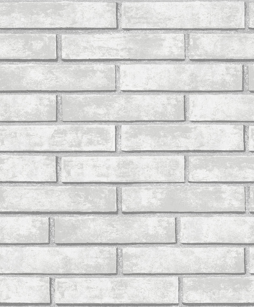 Malibu PS Monarch Brick Rustic Brick - Calcutta Grey | Peel and Stick Removable Wallpaper