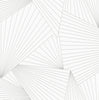 Malibu PS Ray Geo Contemporary Geometric - White & Harbor Gray | Peel and Stick Removable Wallpaper