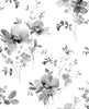 Malibu PS Watercolor Windflower Contemporary Floral - Inkwell & Heather | Peel and Stick Removable Wallpaper