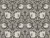 Malibu PS Pimpernel Floral Vintage Floral - Charcoal & Pearl Grey | Peel and Stick Removable Wallpaper
