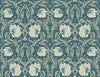 Malibu PS Pimpernel Floral Vintage Floral - Teal & Sandstone | Peel and Stick Removable Wallpaper