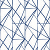 Malibu PS Quartz Geo Contemporary Geometric - Navy Blue | Peel and Stick Removable Wallpaper