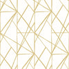 Malibu PS Quartz Geo Contemporary Geometric - Metallic Gold | Peel and Stick Removable Wallpaper