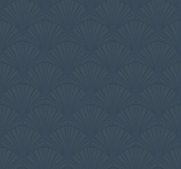 Malibu Ps Arches Art Deco Geometric - Denim Blue | Peel and Stick Removable Wallcovering