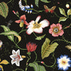 Malibu PS Summer Garden Floral Contemporary Floral - Jet Black | Peel and Stick Removable Wallpaper