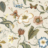 Malibu PS Summer Garden Floral Contemporary Floral - Alabaster | Peel and Stick Removable Wallpaper