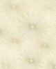Malibu PS Starburst Geo Mid-Century Modern Geometric - Ivory & Metallic Gold | Peel and Stick Removable Wallpaper
