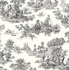 Malibu PS Chateau Toile Traditional Toile - Inkwell | Peel and Stick Removable Wallpaper