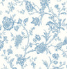 Malibu PS Jasmine Chinoiserie Traditional Chinoiserie - Carolina Blue | Peel and Stick Removable Wallpaper